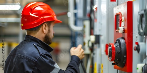 Supervising Fire Alarm System and Enforcing Factory Security Protocols. Concept Emergency Preparedness, Factory Security Measures, Fire Alarm Supervision, Safety Protocol Enforcement, Risk Management