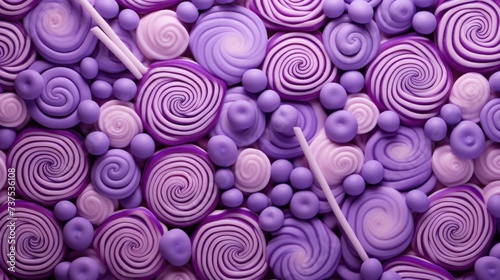 Background made of lollipops in Lilac color.