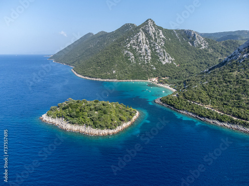 Beautiful Divna beach on Peljesac peninsula in southern Croatia