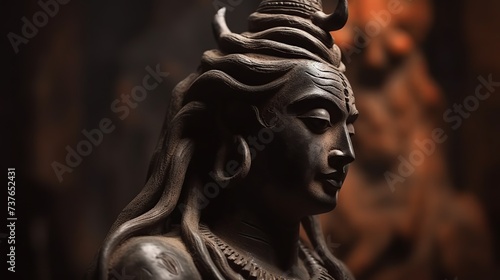 Divine Manifestation: Reverent Images of Lord Shiva in Worship