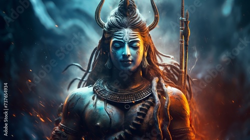 Lord Shiva: Divine Power and Tranquility in Religious Imagery