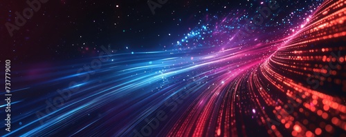 Abstract background with futuristic technology elements, including lines denoting network connectivity,