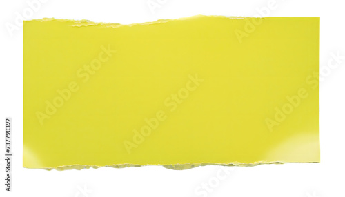 yellow torn sticky note isolated on white transparent background png