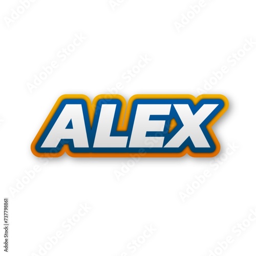 3D Alex name text banner