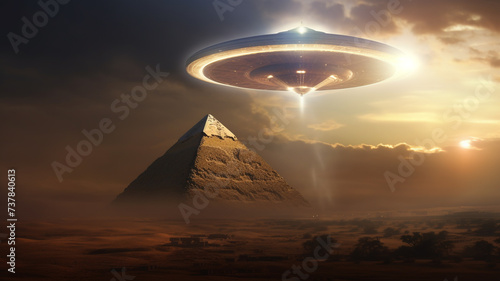 ufo aircraft try to land by the great pyramid .ufo conspiracy theories