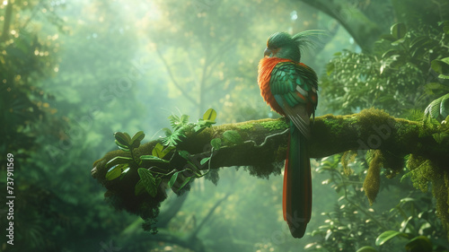 An awe-inspiring sight of a Resplendent Quetzal