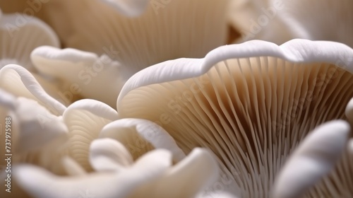 Macro view of fresh oyster mushrooms as background