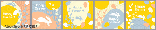 geometric design greeting cards Happy Easter