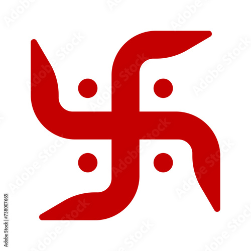 Modern Hindu swastika icon. Vector.