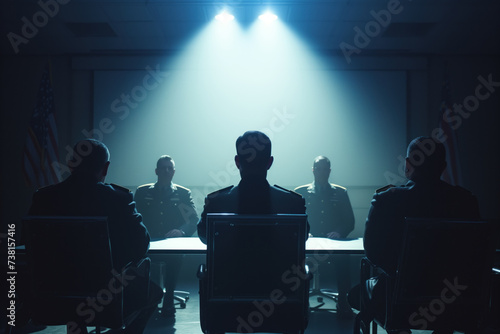 The Council of Shadows: Military Leaders in a Top-Secret Strategy Session