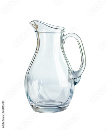 water glass jug isolated on white transparent background