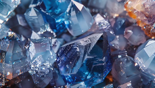 crystalclear gems background stock image of blue cry