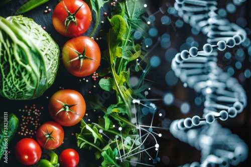 Organic fresh vegetables and DNA sequencing made with them