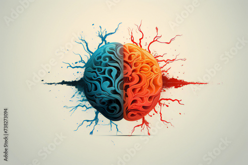 abstract illustration of a brain, mental health