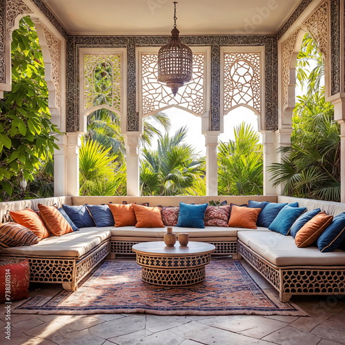 Sitting hall of a Moroccan house - Ottoman house living room