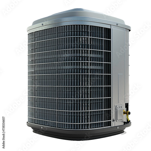 Air conditioner condenser coil, transparent background, isolated image, generative AI