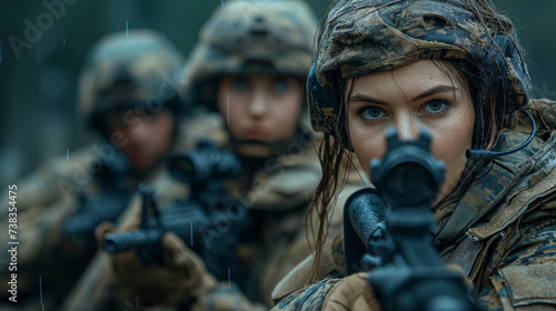 Mujer soldado de las fuerzas especiales del ejercito 