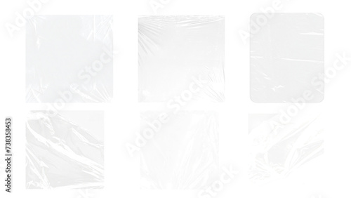 6 Plastic textures with transparent background