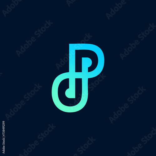 p d logo design