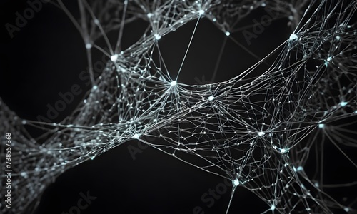 Neural Network of the Brain Illuminated AI Generated showcases a complex, interconnected network of nodes and lines, symbolizing the intricate structure and connectivity of brain neurons. AI Generated