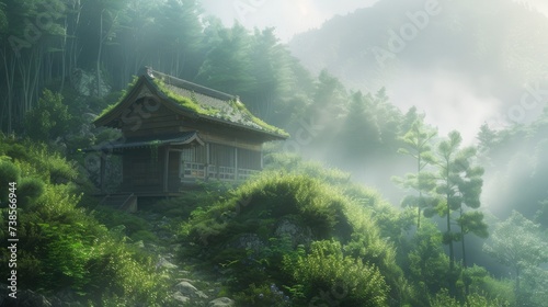 A Japanese priests house on the hill