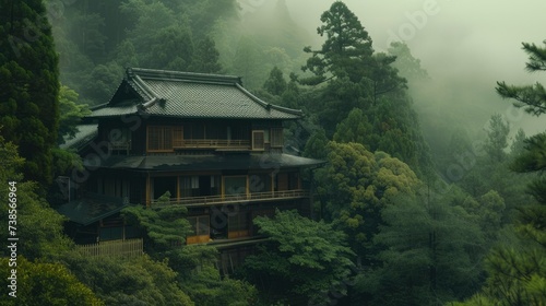 A Japanese priests house on the hill