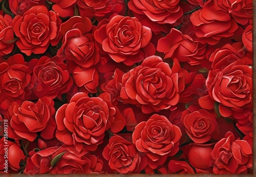 Red Roses, wallpaper, background from Generative AI
