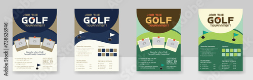 Golf Flyer Vector layout design template for sport event, golf game flyer and magazine cover vector Design