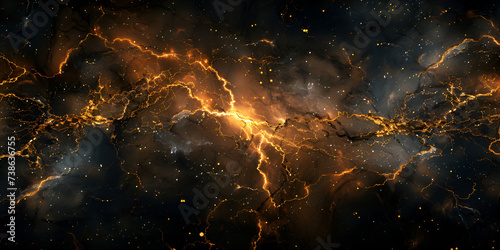 Starry outer space background texture galaxy that is in the sky photo of a space with a yellow and orange background Ai Generative 