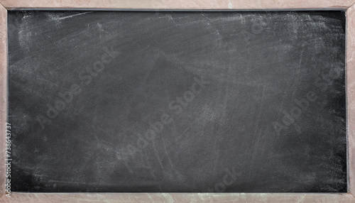 Chalk rubbed out on blackboard with a blank copy space