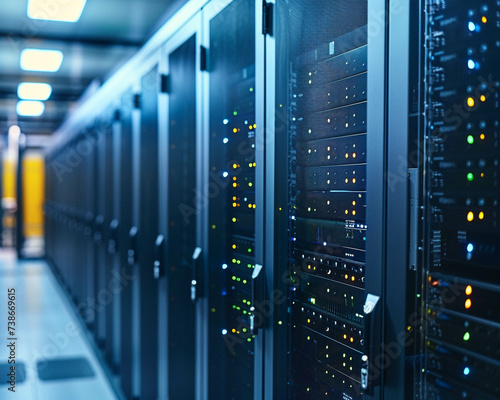 Centralized data management in a mission critical facility showcasing robust server racks and connectivity solutions for unparalleled reliability