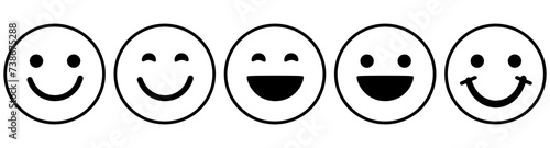 Smile Icon in trendy flat style isolated on white background. Happy face, smiley face icons.