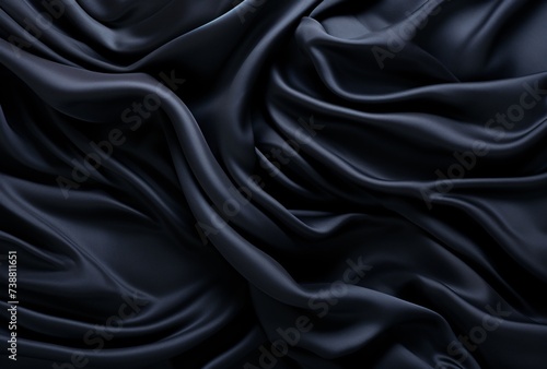 a black fabric with folds
