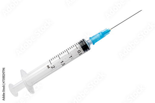 Medical syringe isolated