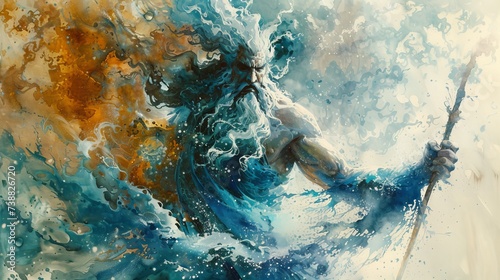 Greek gods in watercolor mythologys might and magic