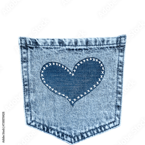 heart in jeans