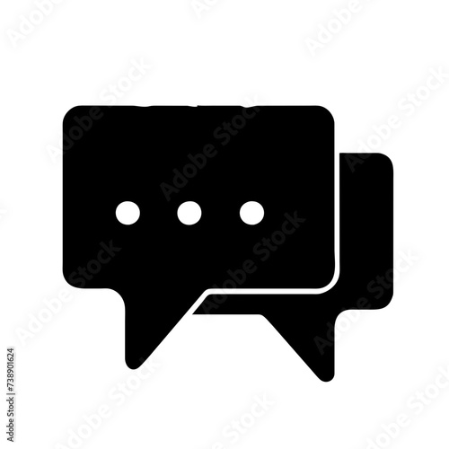 Chat and quote line icon. Chat speech bubble, Comment quote icons. Talk, speech bubble. Vector