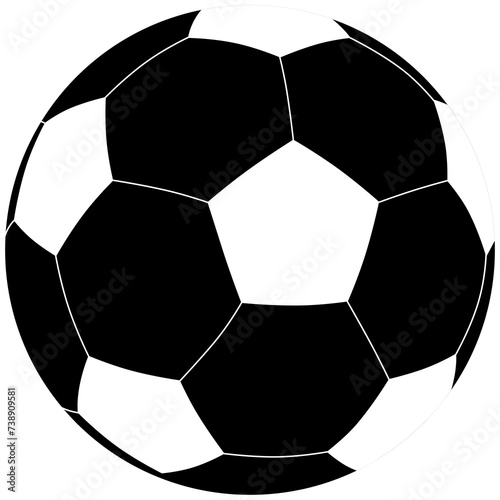 Soccer ball icon without background