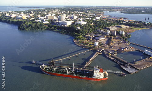 Darwin harbour and the city of Darwin in the Northern Territory, Australia.