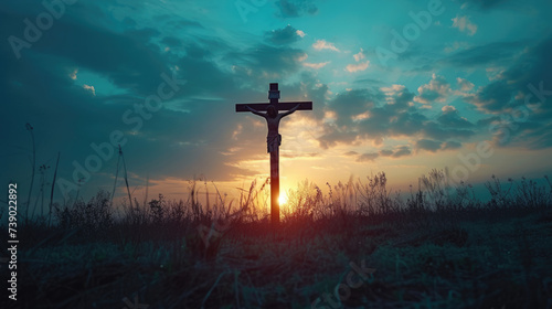 Behold the profound image of Jesus Christ on the cross, a symbol of divine love and sacrifice. In this sacred depiction, we witness His unwavering devotion to humanity, offering redemption.