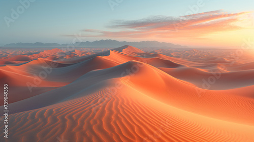 砂漠の夕方