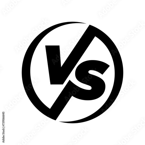 Versus logo. VS letters for sports, fight, competition, battle, match, game. Vector icon.