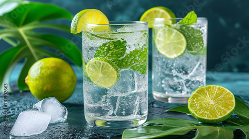 mojito cocktail with lime