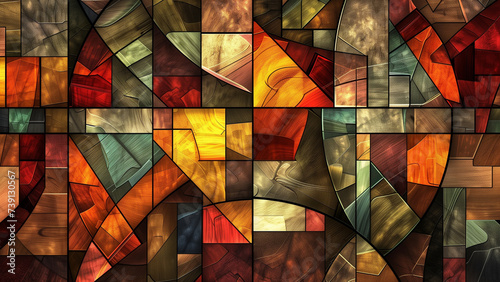 Geometric Symphony in Stained Glass