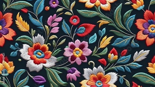 seamless embroidery floral pattern,seamless embroidery floral pattern