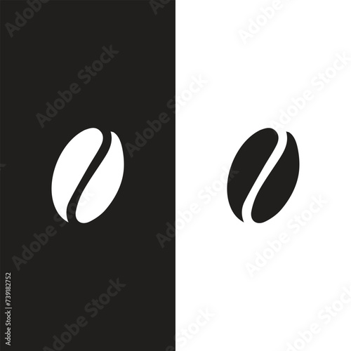 Coffee bean icon isolated on white background. Line bean icon. Morning coffee vector. Black line grain icon design. Coffee sign or symbol line design.