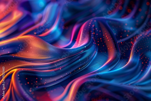 abstract background with blue and red glittering waves. abstract background Programming for Primaries 