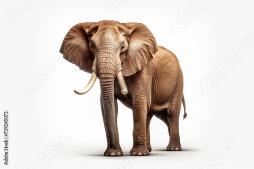 Elephant on light background