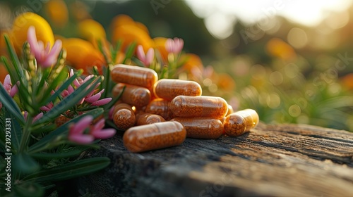 Dietary herbal supplements for health and beauty.