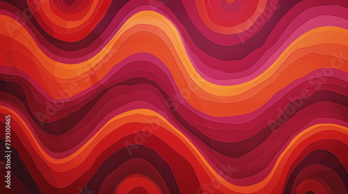 Garnet color retro groovy background presentation design